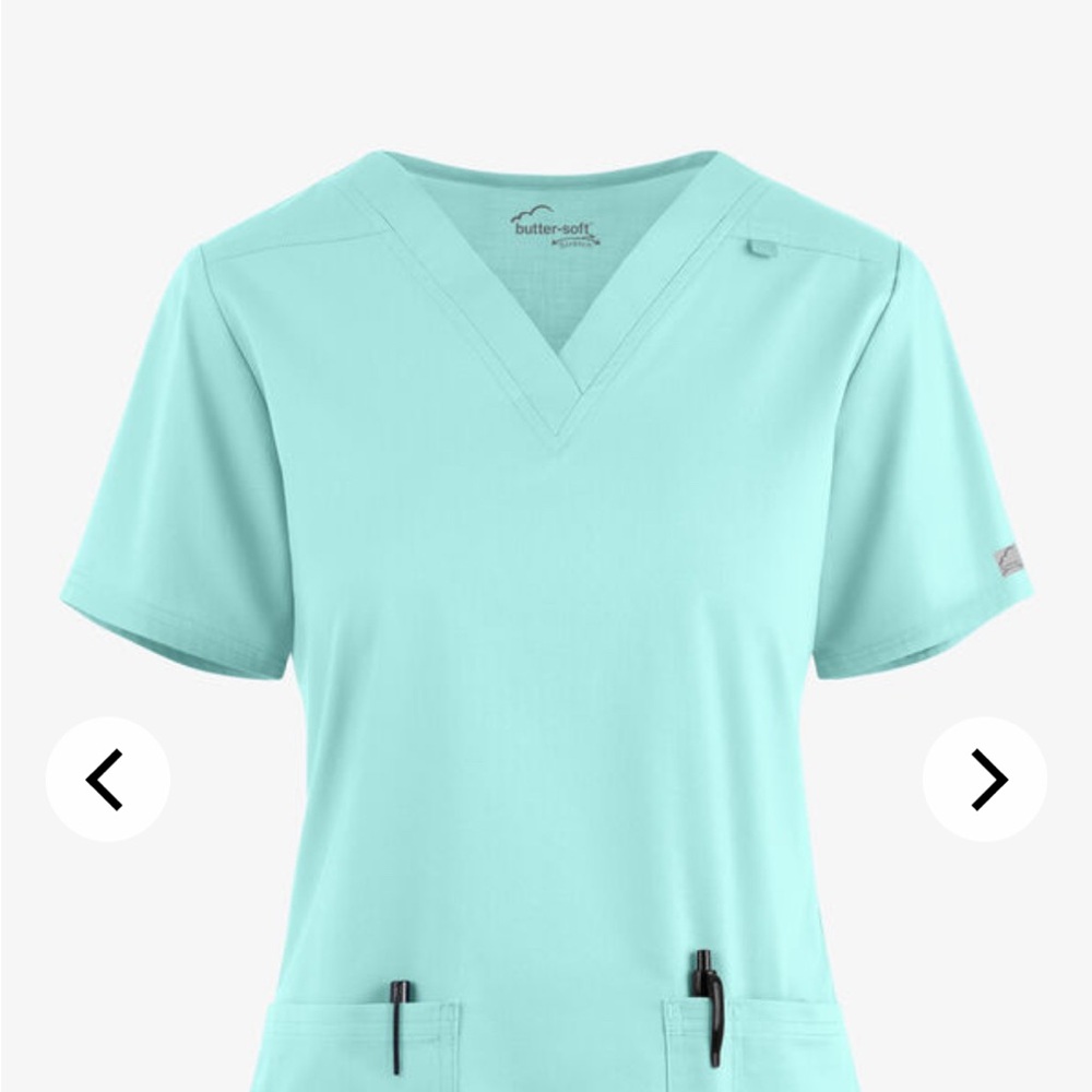 Butter Women's Aqua V-Neck Scrub set